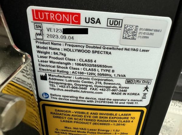Lutronic Hollywood Spectra For Sale - Image 4