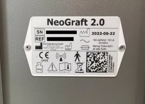 Neograft 2.0 Hair Transplant Machine For Sale - Image 3